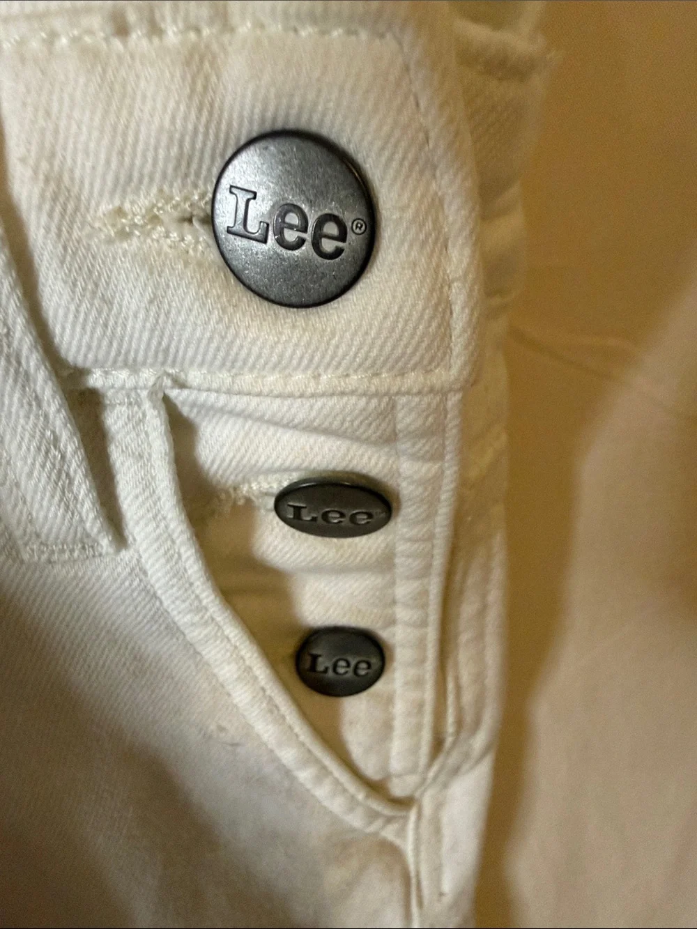 Lee White Short Denim Overalls - Picture 6 of 8